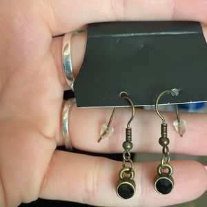 Bronze earrings + matching necklace